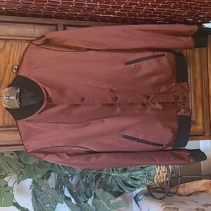 Zara brow satin bomber jacket Sz M.
